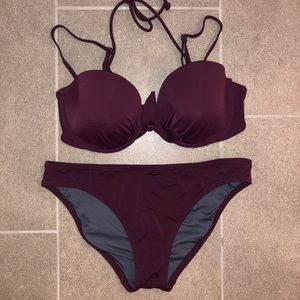 Victoria’s Secret maroon bikini set